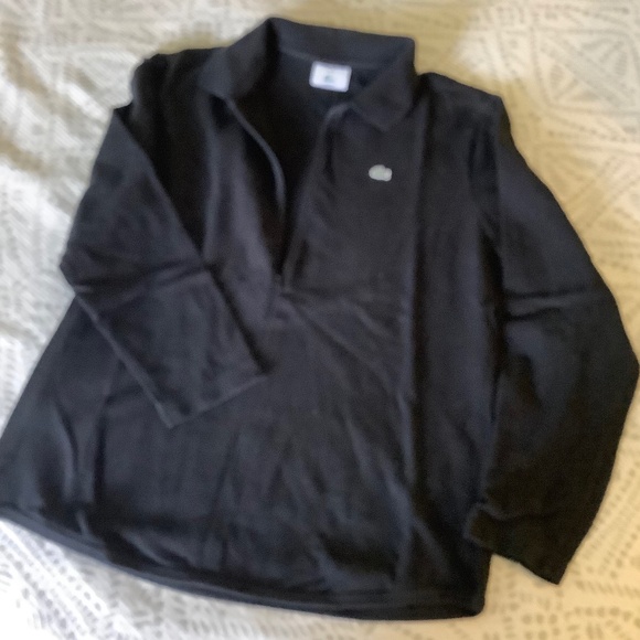 Black 3/4 zip Lacoste Long Sleeve Polo Sz 42 - Picture 5 of 8
